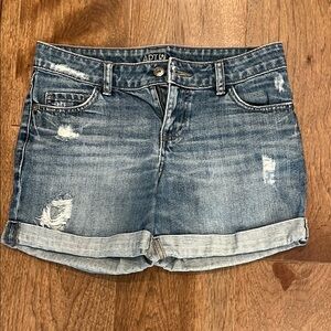 Apt. 9 Blue Jean Shorts with Distressed Details